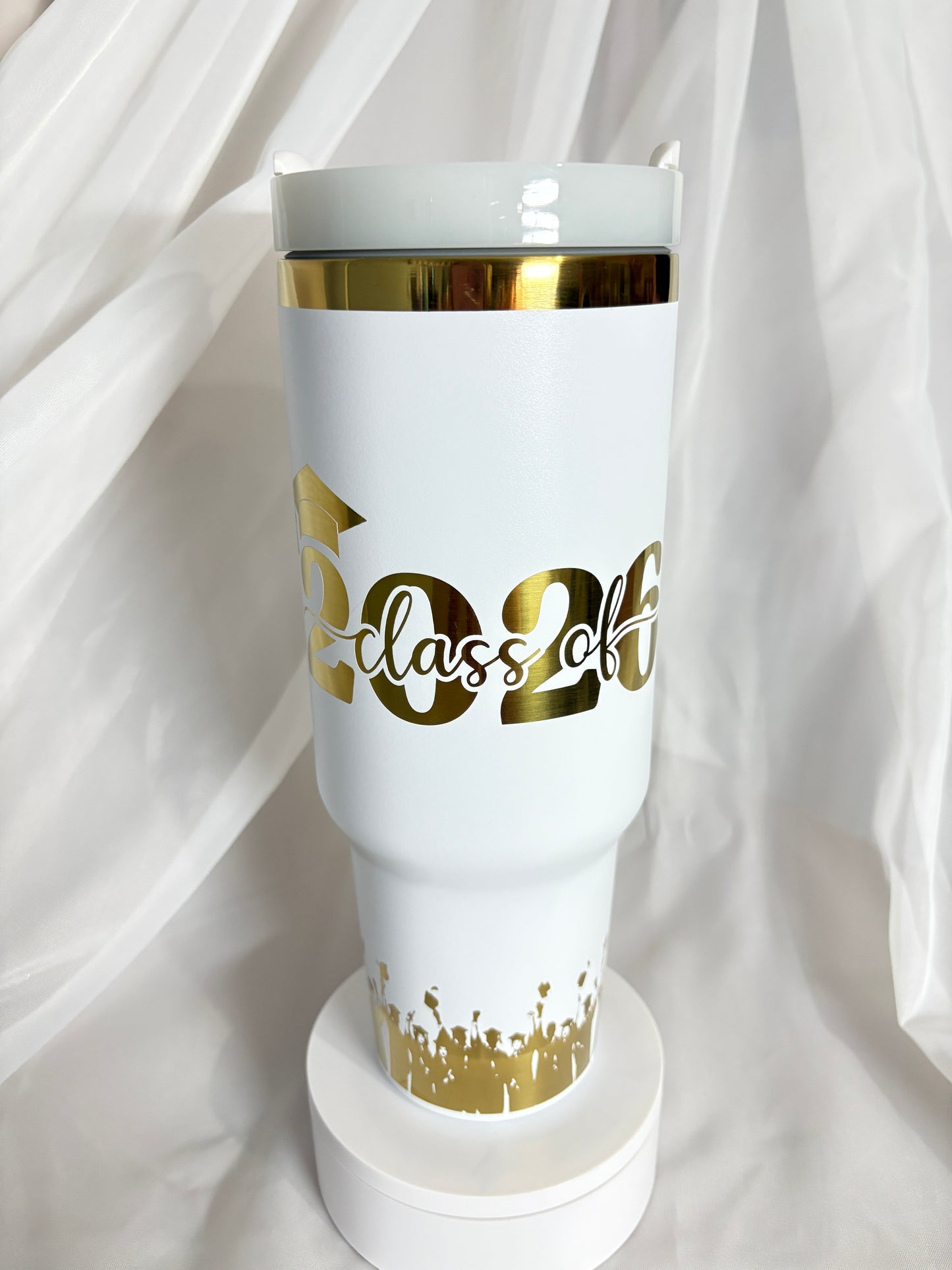 40oz CLASS OF 2026 stainless steel laser engraved tumbler