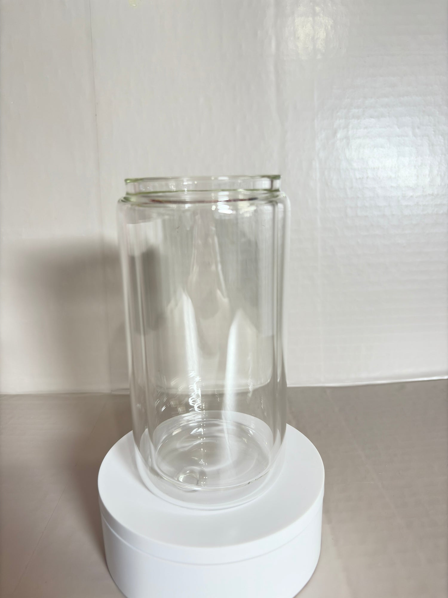 16oz Glass snow globe cup