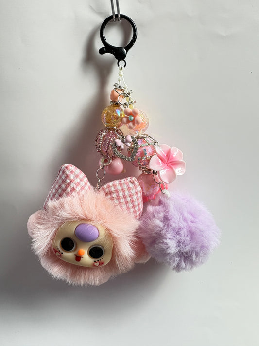 RABBIT BOW BAG CHARM PINK