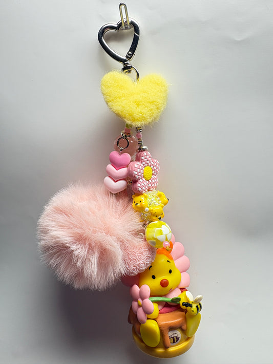 POOH WITH FLOWER BAG CHARM