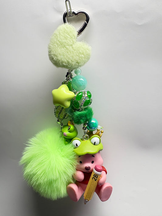 POOH FROG WITH PENCIL BAG CHARM