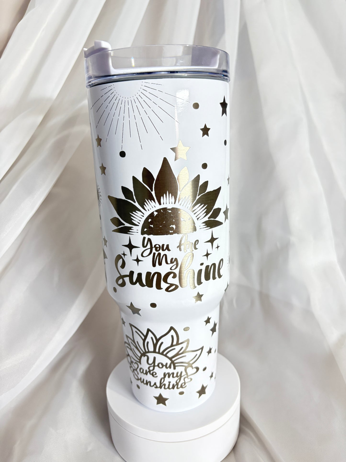 40OZ YOU ARE MY SUNSHINE STAINLESS STEEL LASER ENGRAVED TUMBLER