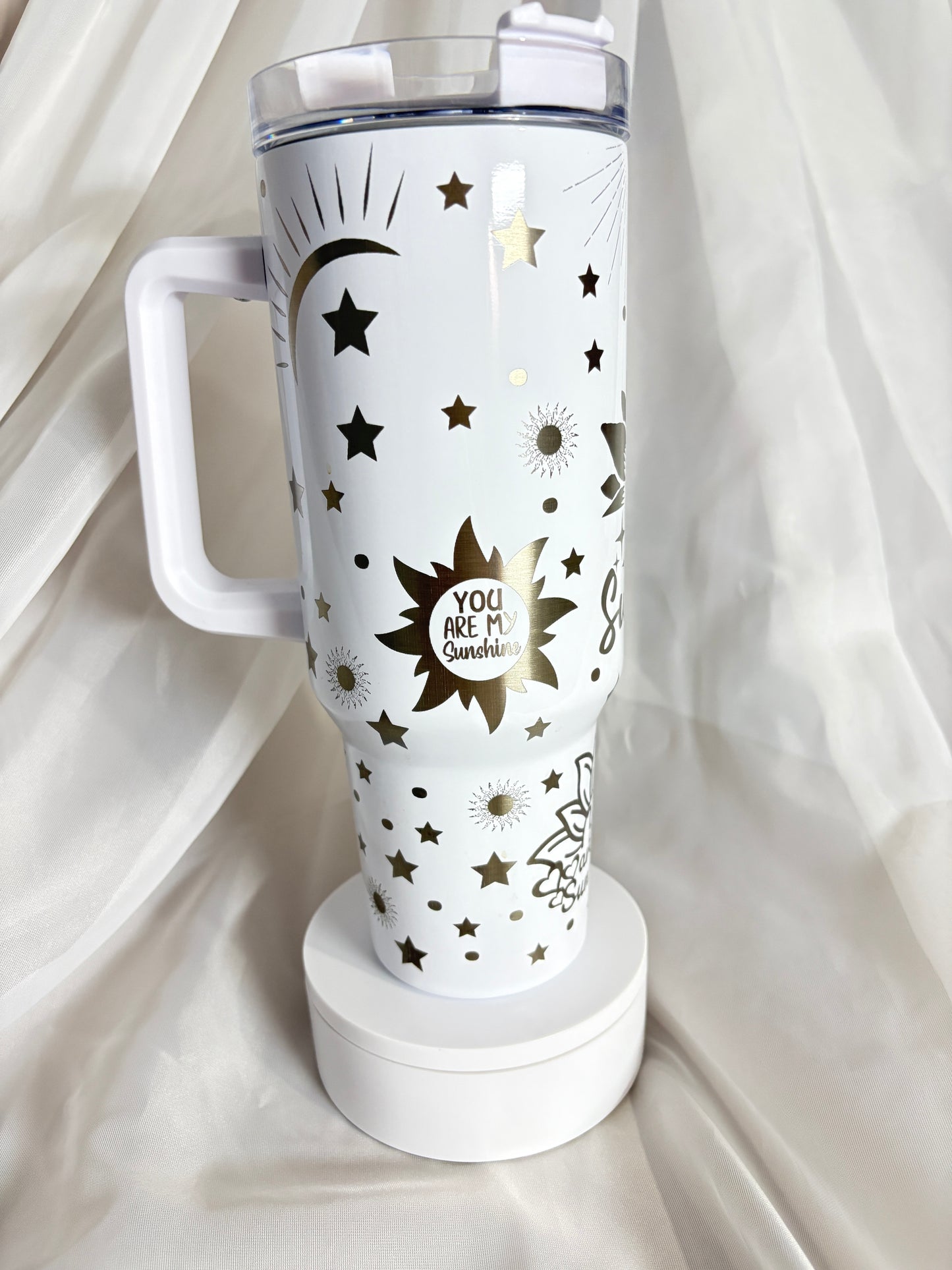 40OZ YOU ARE MY SUNSHINE STAINLESS STEEL LASER ENGRAVED TUMBLER