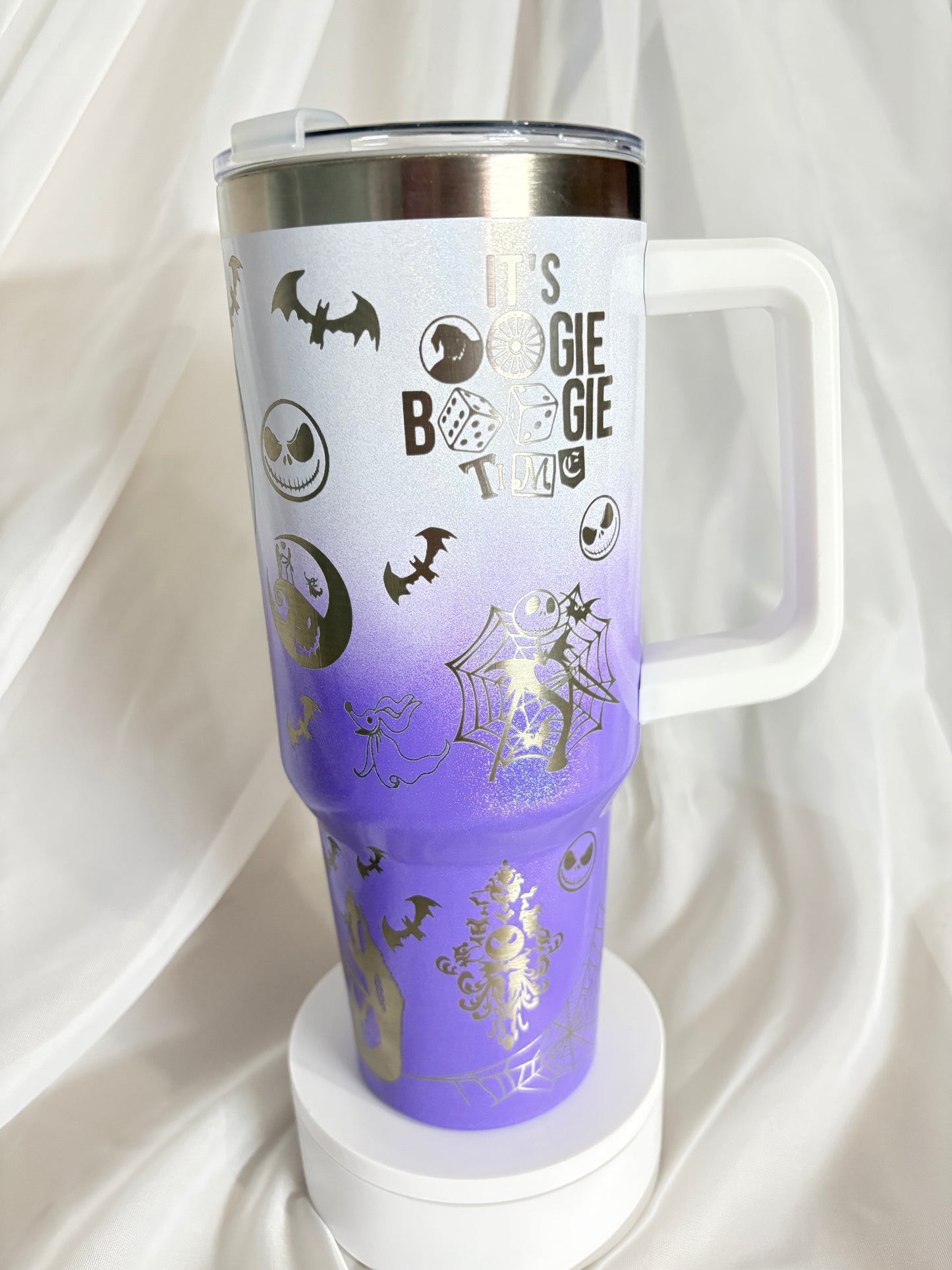 40oz Nightmare Christmas stainless steel laser engraved tumbler