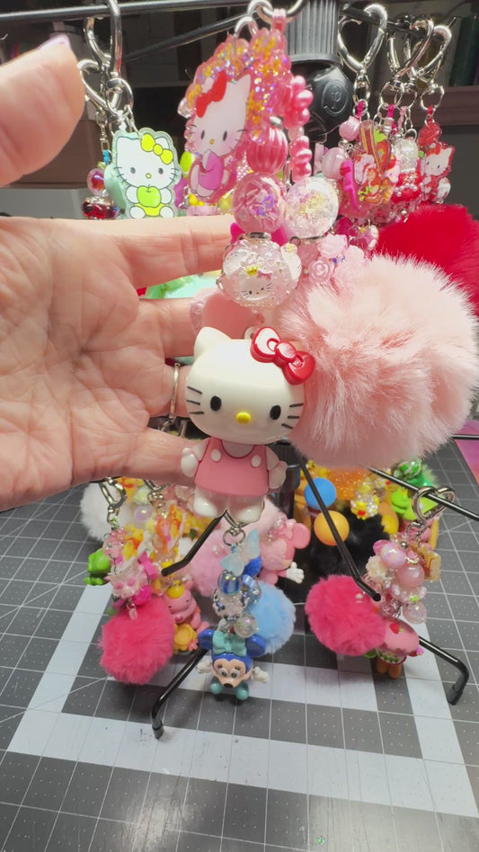 HELLO KITTY PINK BAG CHARM