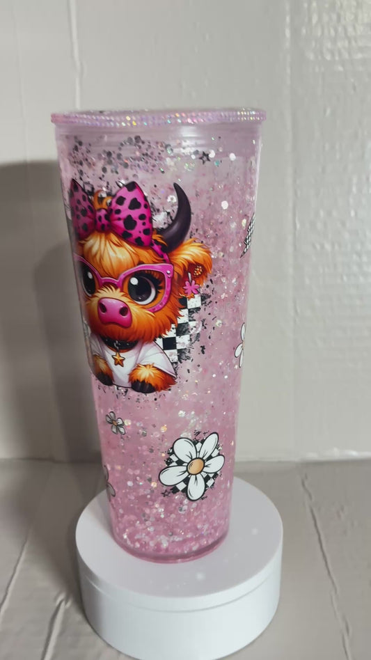 24OZ ACRYLIC UVDTF SNOW GLOBE TUMBLER