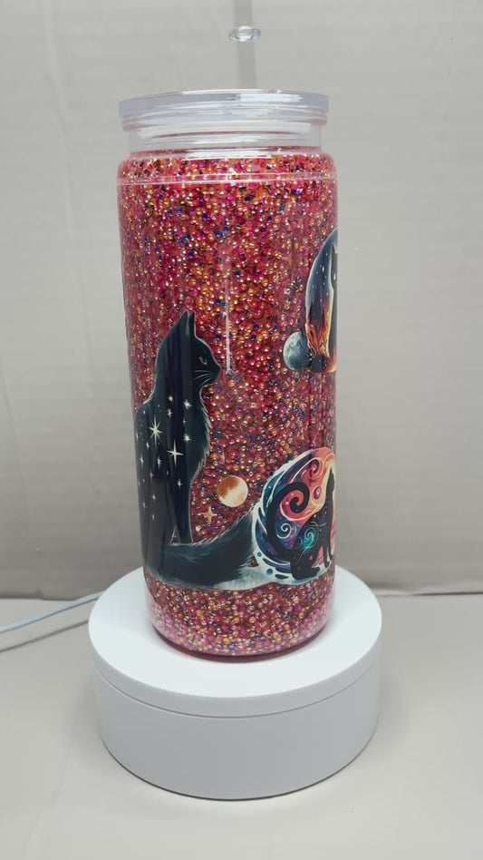 20OZ ACRYLIC UVDTF SNOW GLOBE CUP