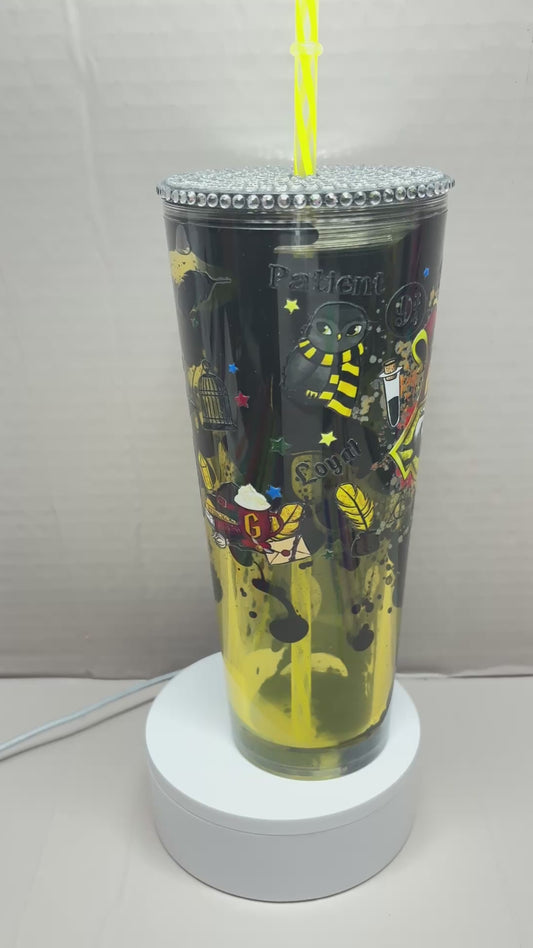 24OZ ACRYLIC UVDTF LAVA SNOW GLOBE TUMBLER
