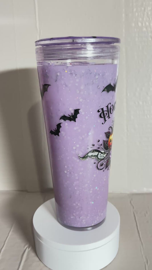 24OZ ACRYLIC UVDTF SNOW GLOBE TUMBLER