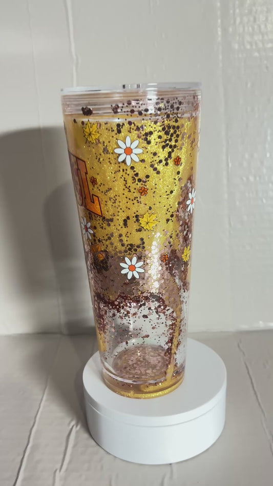 24OZ ACRYLIC UVDTF LAVA SNOW GLOBE TUMBLER