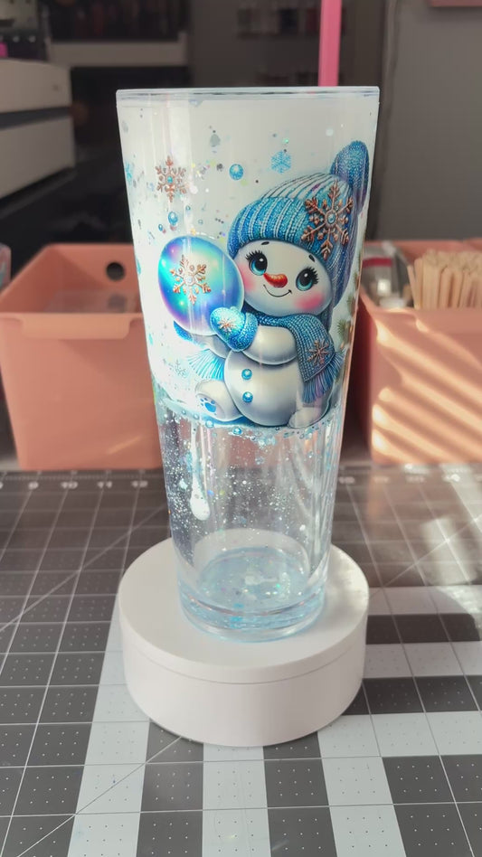 24OZ ACRYLIC UVDTF LAVA SNOW GLOBE TUMBLER