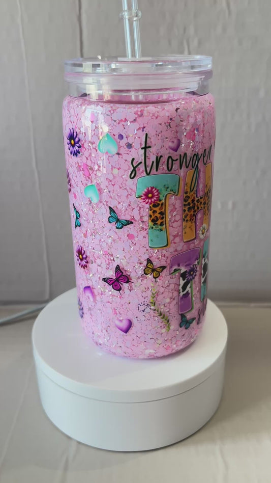 16OZ ACRYLIC UVDTF SNOW GLOBE CUP
