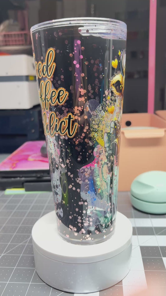 24OZ ACRYLIC UVDTF LAVA SNOW GLOBE TUMBLER