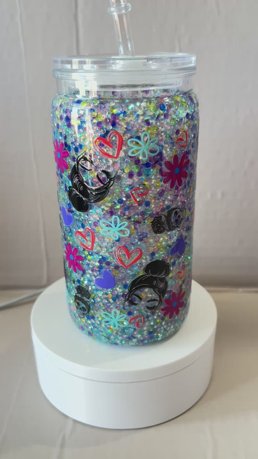 16OZ ACRYLIC UVDTF SNOW GLOBE CUP