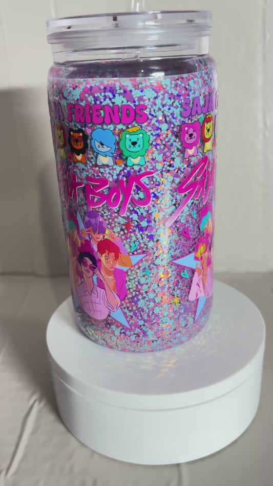 16OZ ACRYLIC UVDTF SAJA BOYS SNOW GLOBE CUP