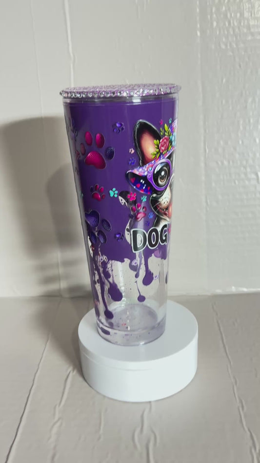 24OZ ACRYLIC UVDTF LAVA SNOW GLOBE TUMBLER